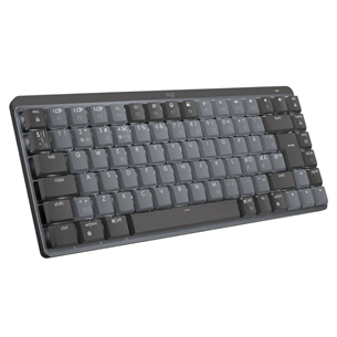 Logitech MX Mechanical Mini, Tactile Quiet, mehāniskā, US, pelēka - Bezvadu klaviatūra