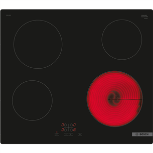 Bosch, width 59.2 cm, frameless, black - Built-in Ceramic Hob