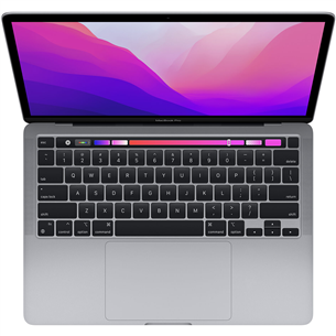 Apple MacBook Pro 13'' (2022), M2, 8GB, 256GB, RUS, tumši pelēka - Portatīvais dators