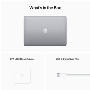 Apple MacBook Pro 13'' (2022), M2, 8GB, 256GB, RUS, tumši pelēka - Portatīvais dators