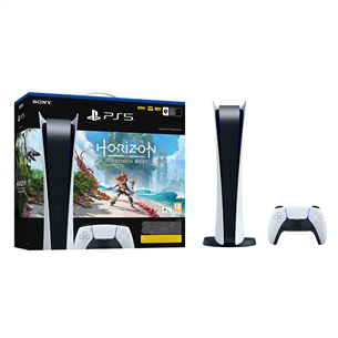 Sony PlayStation 5 + Digital Horizon, 825 GB, balta/melna - Spēļu konsole
