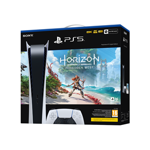 Sony PlayStation 5 Digital Horizon Bundle, 825 GB, white/black - Gaming console and game