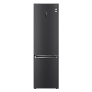 LG NoFrost, augstums 203 cm, 384 L, matēti melna - Ledusskapis GBB72MCDGN.AMCQEUR