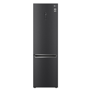 LG GBB7 Series, NoFrost, 384 L, height 203 cm, black - Refrigerator