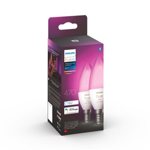 Philips Hue White and Color, E14, 2 pcs, color - Smart Light