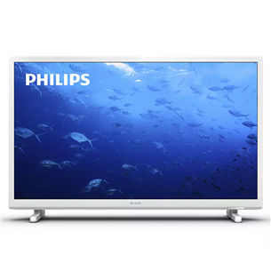 Philips, 24", HD, LED LCD, боковые ножки, белый - Телевизор