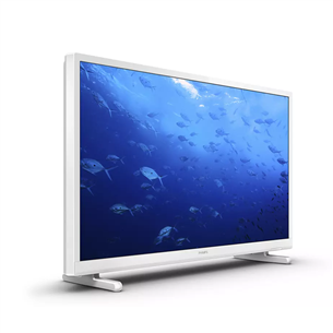 Philips, LED HD, 24", sānu statīvs, balta - Televizors