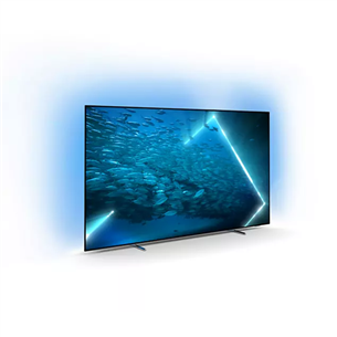 Philips OLED707, 48", 4K UHD, OLED, боковые ножки, серый - Телевизор