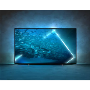 Philips OLED707, 48", 4K UHD, OLED, feet stand, gray - TV
