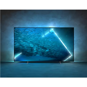 Philips OLED707, 48", 4K UHD, OLED, боковые ножки, серый - Телевизор