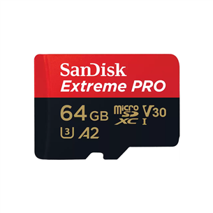 SanDisk Extreme Pro, UHS-I, microSD, 64 GB - Atmiņas karte SDSQXCU-064G-GN6MA