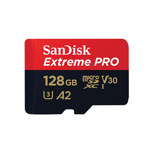 SanDisk Extreme Pro UHS-I, microSD, 128 GB - Atmiņas karte