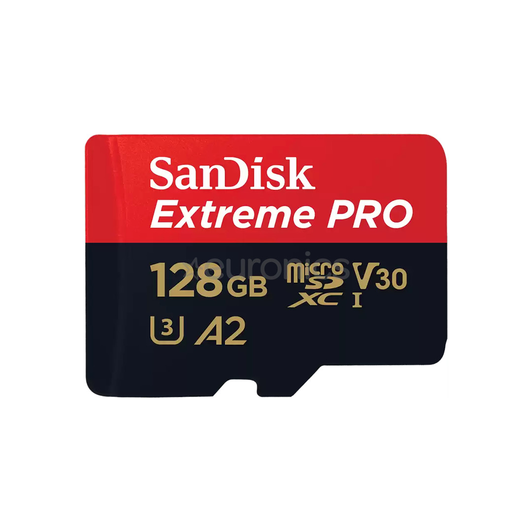 SanDisk Extreme Pro UHS-I, microSD, 128 ГБ - Карта памяти и адаптер