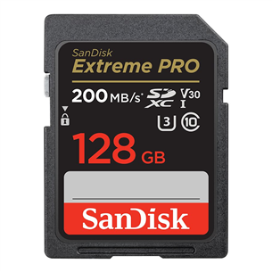 SanDisk Extreme Pro, UHS-I, SDXC, 128 ГБ, черный - Карта памяти SDSDXXD-128G-GN4IN