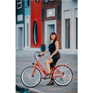 OOLTER ETTA, S, 28'', sarkana - Elektriskais velosipēds