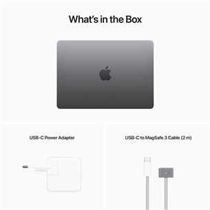 Apple MacBook Air 13 (2022), M2 8C/8C, 8 ГБ, 256 ГБ, ENG, серый - Ноутбук