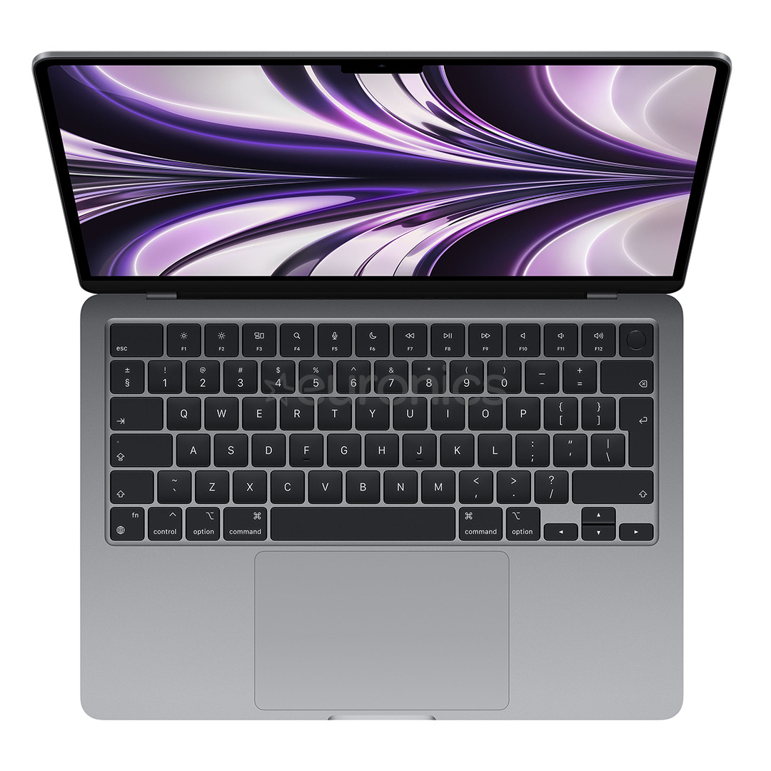 Apple MacBook Air 13 (2022), 13.6'', M2 8C/10C, 8 GB, 512 GB, RUS, pelēka - Portatīvais dators