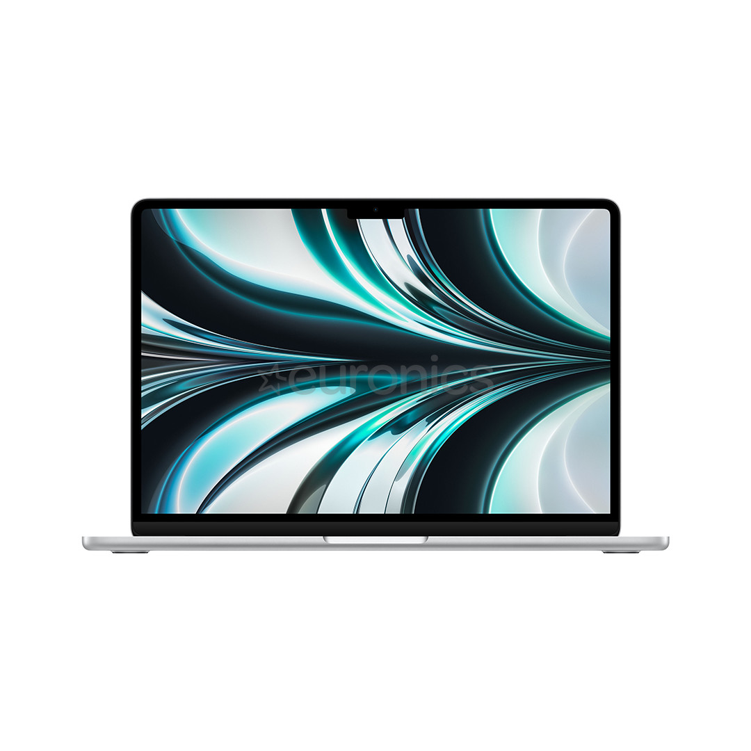Apple MacBook Air 13 (2022), 13.6'', M2 8C/8C, 8 GB, 256 GB, RUS, sudraba - Portatīvais dators