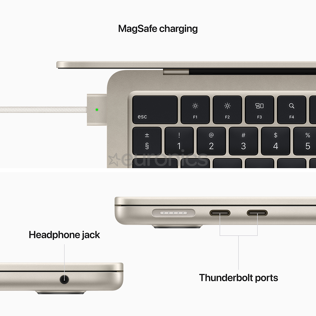 Apple MacBook Air 13" (2022), M2 8C/10C, 8 GB, 512 GB, RUS, starlight - Notebook