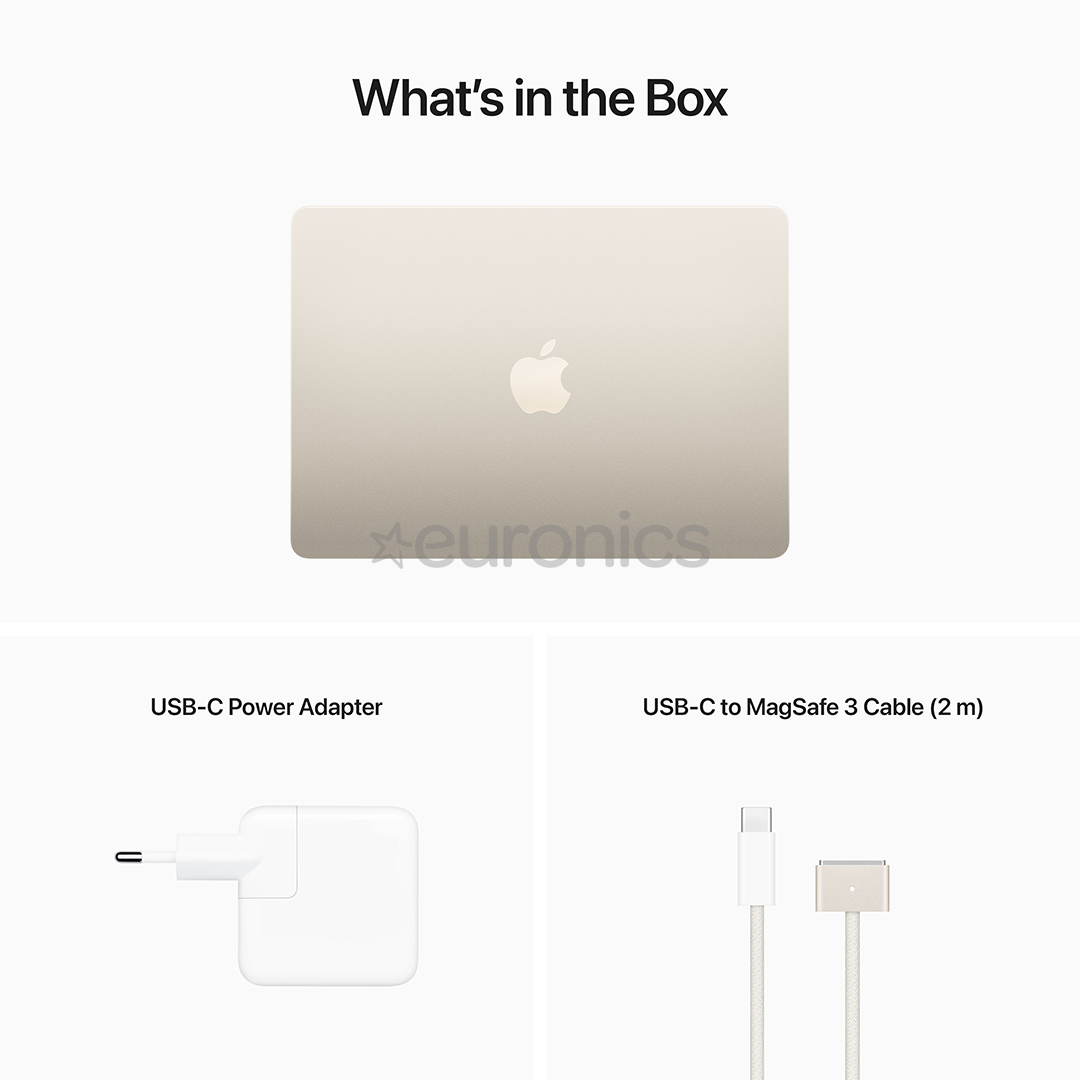 Apple MacBook Air 13 (2022), 13.6'', M2 8C/10C, 8 GB, 512 GB, ENG, zelta - Portatīvais dators