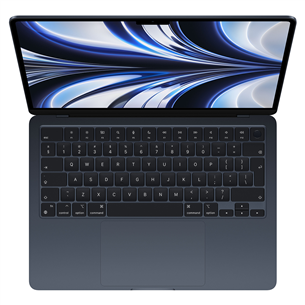 Apple MacBook Air 13 (2022), M2 8C/8C, 8 ГБ, 256 ГБ, RUS, черный - Ноутбук