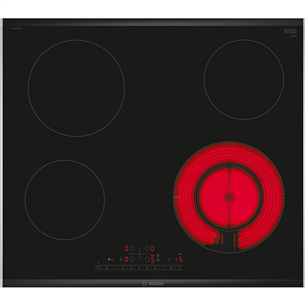 Bosch, platums 60.6 cm, melna - Iebūvējama keramiskā plīts virsma