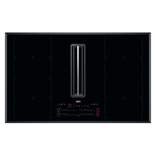 AEG, width 83 cm, frameless, black - Built-in Induction Hob with Cooker Hood