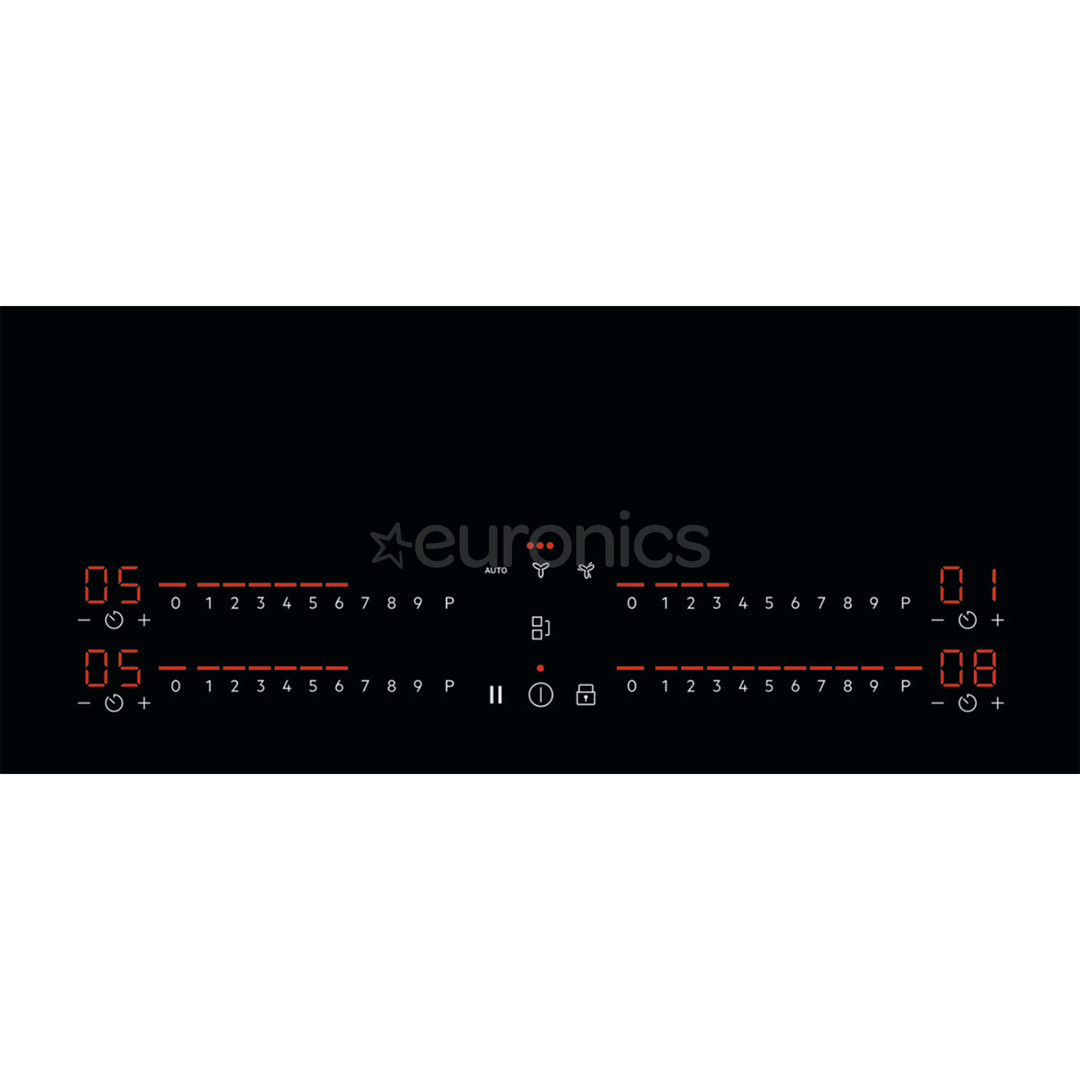 AEG 6000 Bridge, platums 80 cm, melna - Iebūvējama indukcijas plīts virsma ar tvaika nosūcēju