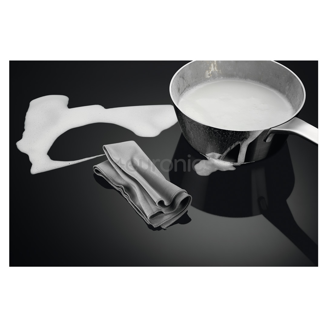 AEG 6000 Bridge, platums 80 cm, melna - Iebūvējama indukcijas plīts virsma ar tvaika nosūcēju