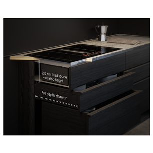 AEG 6000 Bridge, 80 cm, black - Built-in Induction ExtractorHob