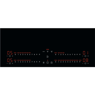 Electrolux 600 Bridge, 78 см, черный - Интегрируемая индукционная варочная панель с вытяжкой