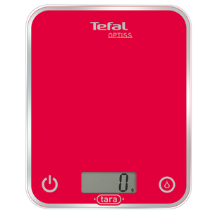 Tefal Optiss, līdz 5 kg, sarkana - Digitālie virtuves svari BC5003