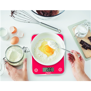 Tefal Optiss, līdz 5 kg, sarkana - Digitālie virtuves svari