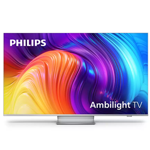 Philips The One PUS8807, 43", 4K UHD, LED LCD, central stand, silver - TV