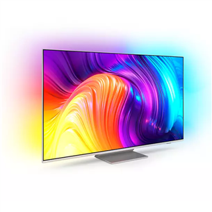 Philips The One PUS8857, 50", 4K UHD, LED LCD, центральная подставка, серебристый - Телевизор