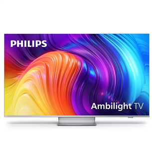 Philips The One PUS8857, 65", 4K UHD, LED LCD, центральная подставка, серебристый - Телевизор