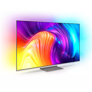 Philips The One PUS8857, 65", 4K UHD, LED LCD, central stand, silver - TV