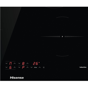 Hisense, ширина 59,5 см, без рамы, черный - Интегрируемая индукционная варочная панель