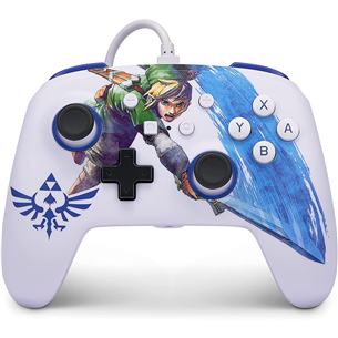 PowerA Nintendo Switch Enhanced Master Sword Attack Zelda Link, white - Nintendo Switch Controller