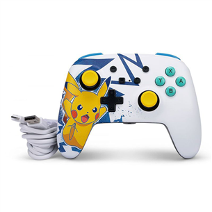 PowerA Nintendo Switch Enhanced Pikachu High Voltage, balta - Kontrolieris 617885045189