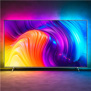 Philips The One PUS8807, 86", 4K UHD, LED LCD, боковые ножки, серебристый - Телевизор