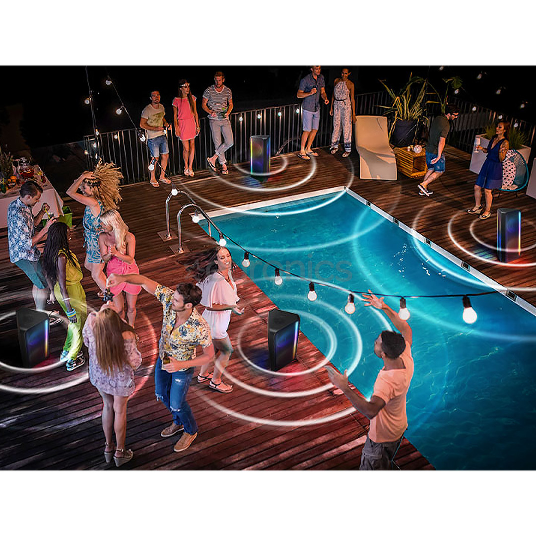 Samsung Sound Tower MX-ST40B, melna - Portatīvais bezvadu skaļrunis