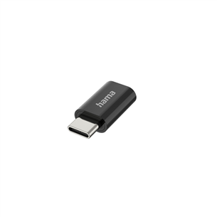 Hama micro USB, USB-C adapter, черный - Адаптер