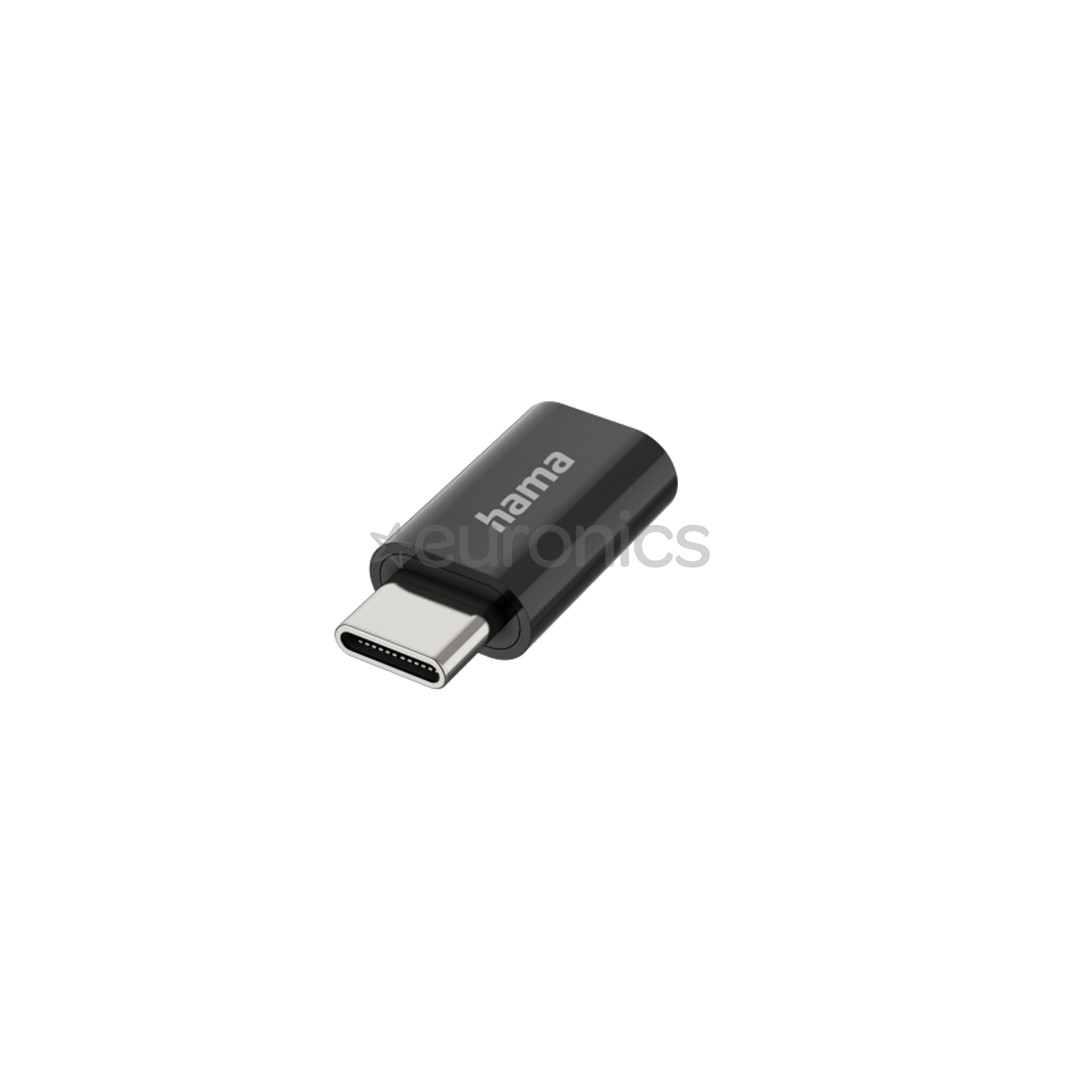 Hama micro USB, USB-C adapter, black - Adapter