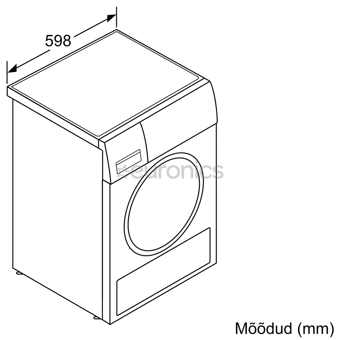 Bosch, 8 kg, depth 61.3 cm - Clothes Dryer