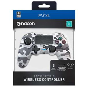 Nacon Asymmetric Wireless Controller, PS4, pelēka kamuflāža - Kontrolieris