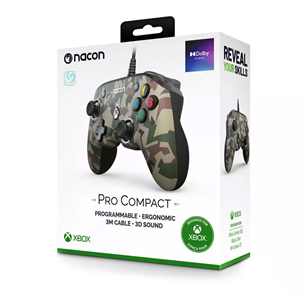 Nacon Pro Compact, Xbox, zaļa kamuflāža - Kontrolieris