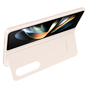 Samsung Galaxy Fold4 Slim Standing Cover, bēša - Apvalks viedtālrunim