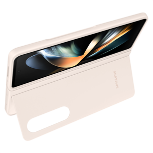 Samsung Galaxy Fold4 Slim Standing Cover, beige - Smartphone cover