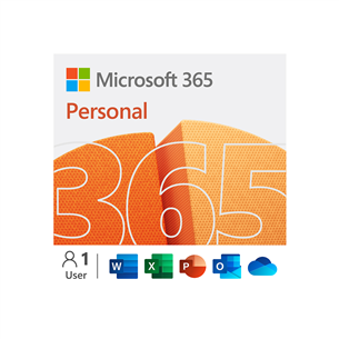 Microsoft 365 Personal, 12-month subscription, 1 user / 5 devices, 1 TB OneDrive, ENG QQ2-01399